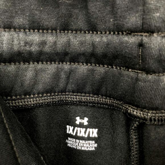 UNDER ARMOUR Women's Training Rival Fleece Joggers 1X Black Drawstring NWOT - Picture 11 of 14